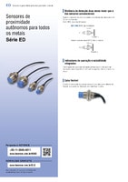 Série ED Sensor de proximidade de amplificador integrado para metais não ferrosos Catálogo