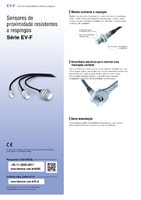 Série EV-F Sensores de proximidade com dois fios resistentes a respingos Catálogo